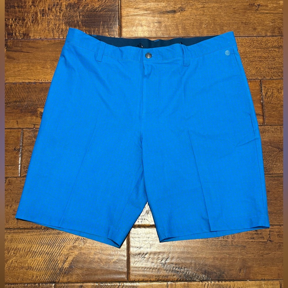 Adidas Abstract Print Golf Shorts Mens 34 Blue Rush